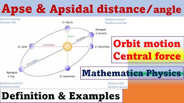 LEC 03 APSE, APSIDAL DISTANCE AND ANGLE, central orbit, central force, Related problems, #DYNAMICS
