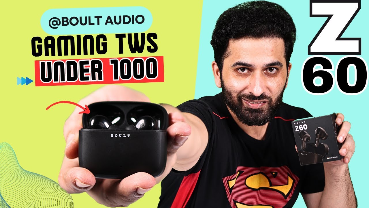 Boult Z60 Earbuds | 60 Hrs Playtime, Quad Mic ENC, 50 ms low latency under 1500 | Born Creator