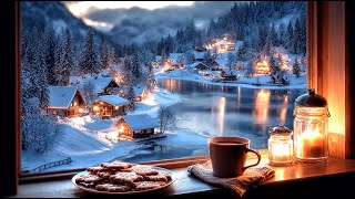 Cozy Christmas Village Window – Snowy Winter Ambience with Soft Piano screenshot 5