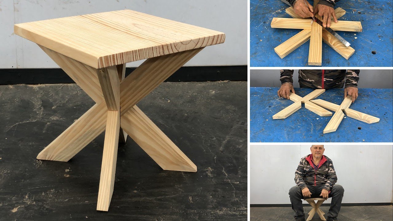 Banqueta moderna MUY FACIL DE HACER no lo vas a creer! Tutorial de carpintería