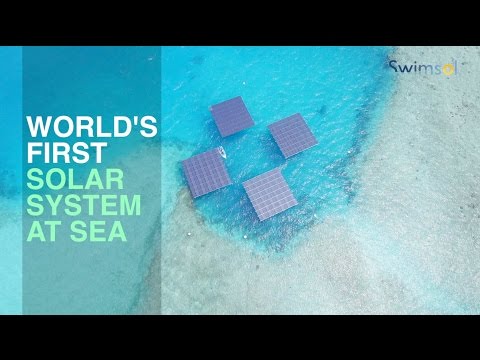 Solar panels at sea - unlimited energy without using land. SolarSea by Swimsol