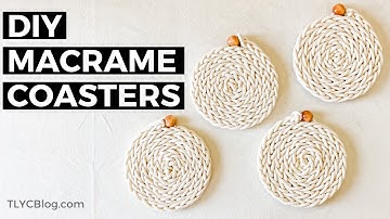 How to Make Beaded Macrame Rope Coasters Using a Lucet Fork [COTTON BRAIDED ROPE DIY MODERN COASTER]