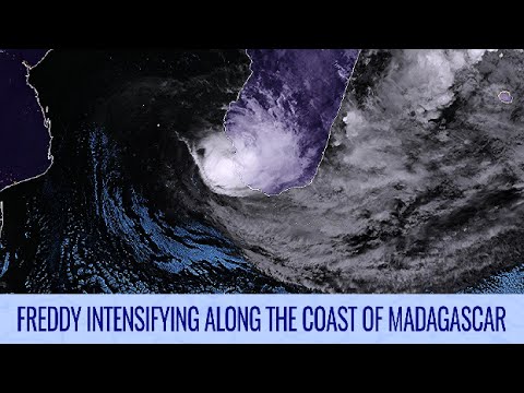 Cyclone Freddy intensifying along the coast of Madagascar – March 6, 2023