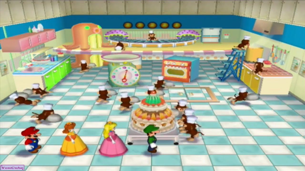 Mario Party 6 - Minigames - Battle - Strawberry Shortfuse