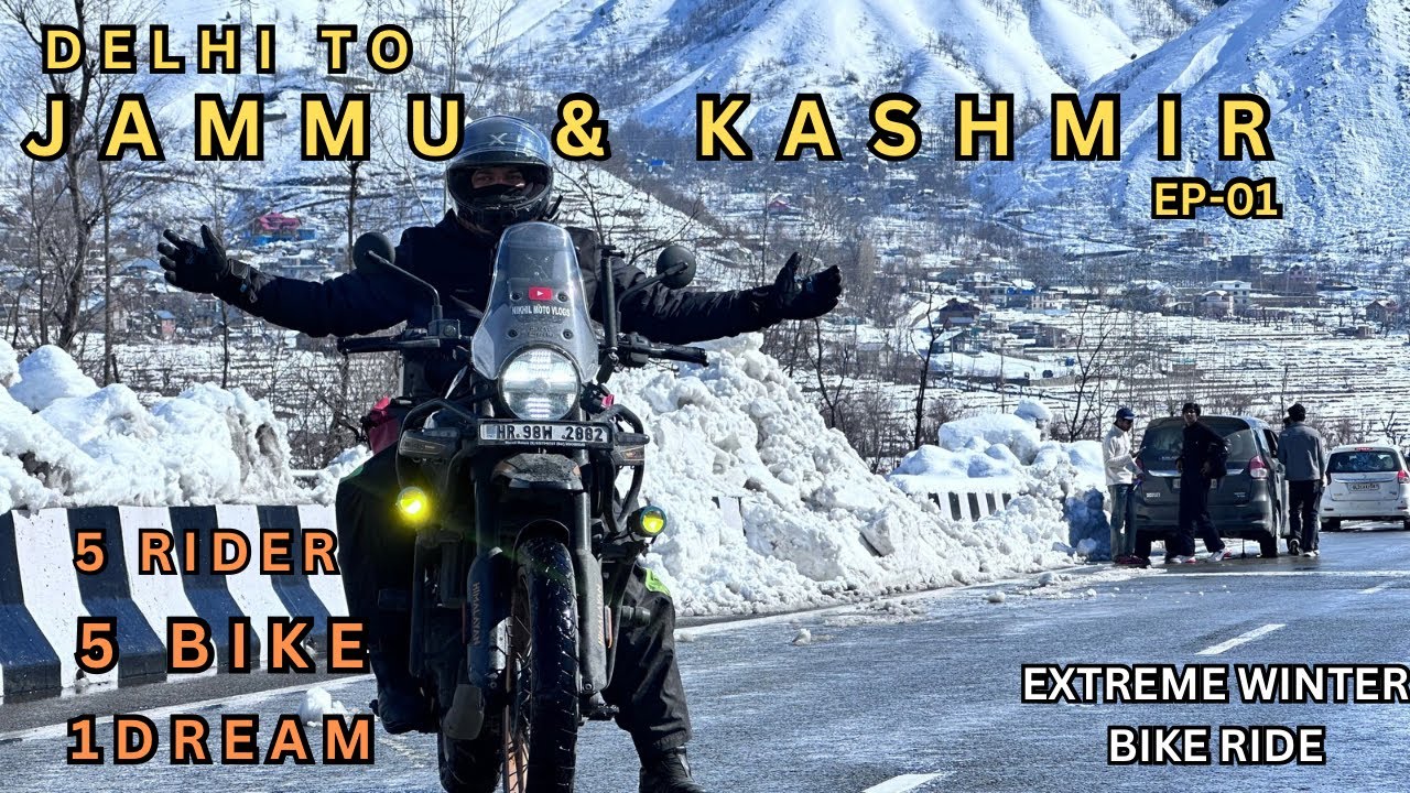 Delhi to Kashmir Bike Ride on Himalayan 450 || Extreme Winter Kashmir bike ride || Delhi to Udhampur