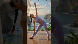 Trikonasana Yoga Flow 🌿 | Triangle Pose for Balance, Flexibility & Strength