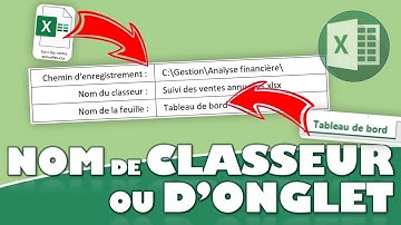 COMMENT OBTENIR LE NOM ET RÉPERTOIRE D’ENREGISTREMENT DU CLASSEUR ET LE NOM DE L’ONGLET SUR EXCEL ?