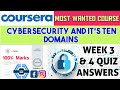 Cybersecurity & Its 10 Domains: Week 3 & 4 Quiz Answers | Coursera