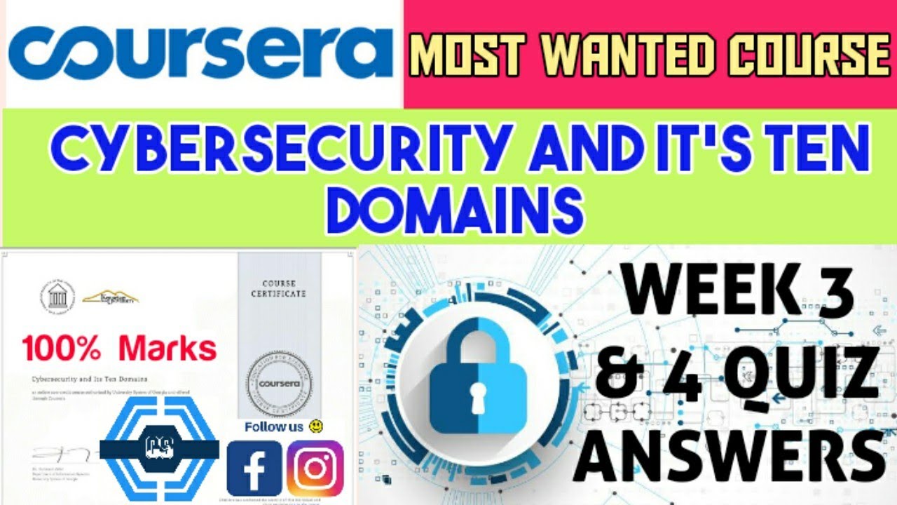 Cybersecurity And It's Ten Domains - Coursera | Week 3 & Week 4 Quiz Answers Solved |