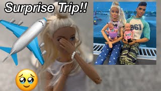 Barbie Dolls- Surprise Holiday Reveal At The Airportfamilys First Holiday