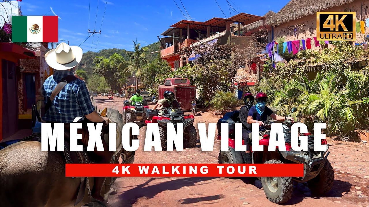 4K Mexican Village Walk - Experience Authentic Mexico: Walking Puerto Vallarta Valley | 4K HDR 60fps