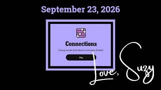 Connections of the Day for September 23, 2026: Group words that share a common thread. screenshot 2