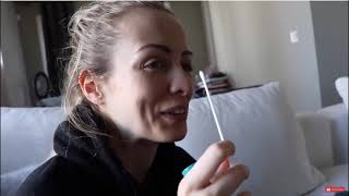 Sneezing girls Covid-19 nasal swab test sneezing  재채기 -くしゃみ  compilation of Covid testing 