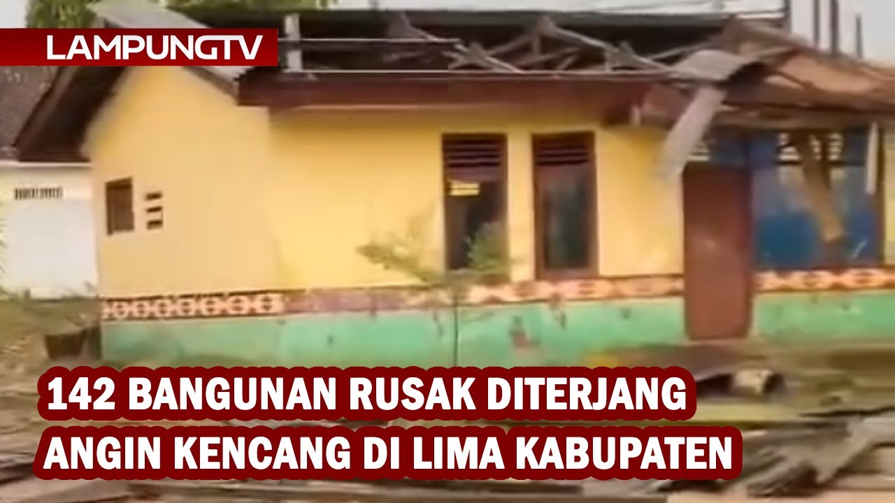 142 Bangunan Rusak Diterjang Angin Kencang di Lima Kabupaten