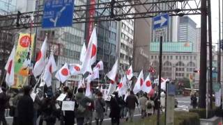 【H24 1/15（日）】「日本唱歌を歌う日の丸行進」第六回 日の丸行進の会⑧