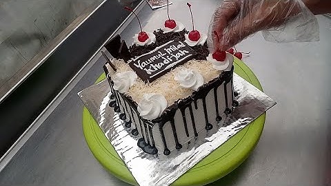 Thumbnail of cara menghias kue ultah black forest coklat keju simple untuk pemula