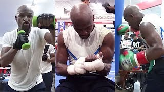 FLOYD MAYWEATHER ON FIRE; FIRST OFFICIAL LOOK INTO TRAINING CAMP FOR MCGREGOR CLASH (IN GREAT SHAPE)