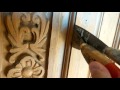 Old door gets glass insert. Old door gets glass insert.