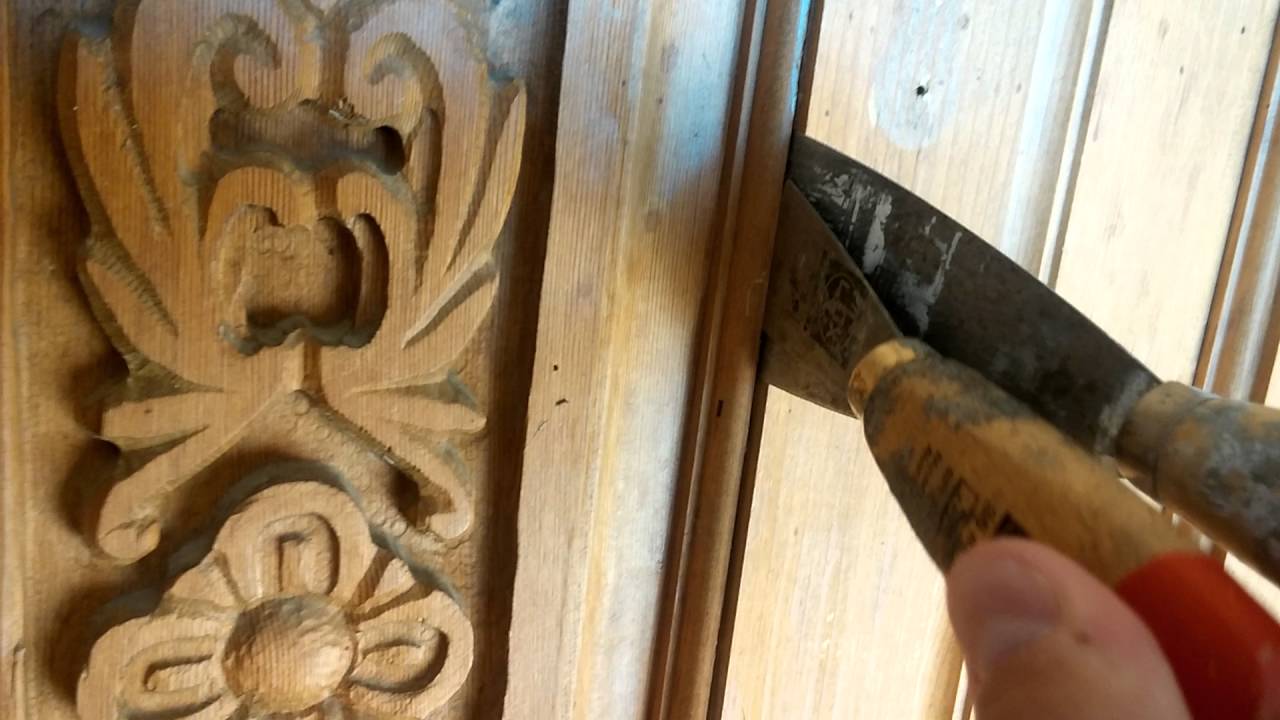 Old door gets glass insert.