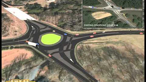 SR 16 at SR 54 (Coweta) Roundabout - Traffic Simulation Year 2038