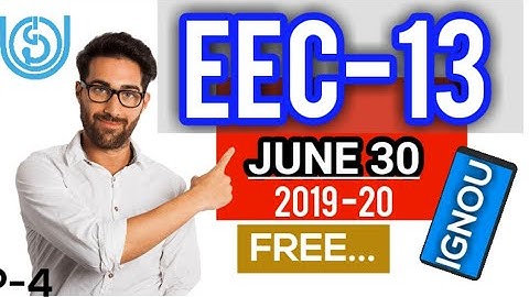 #eec 13 solved assignment 2019-20 #solvedassignment2018_19 #ignou   eec-13 solved assignment 2019-20