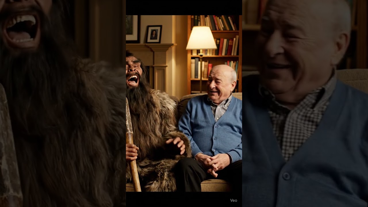 😂Grandpa Tells A Joke To A Neanderthal 😄