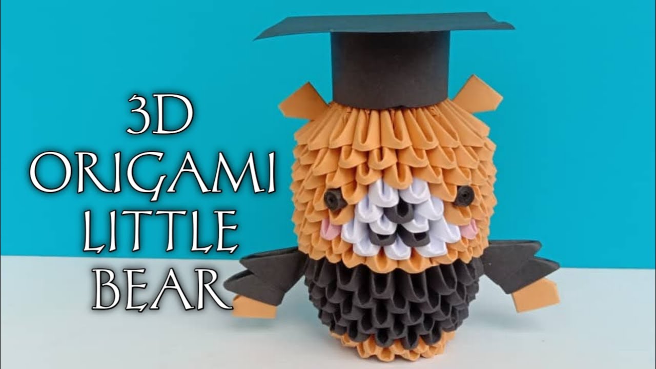 3D ORIGAMI LITTLE BEAR TUTORIAL || EASY PAPER CRAFTS