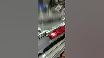 High accuracy automatic top side labeling machine for plastic cap labeling #top labeling #machine