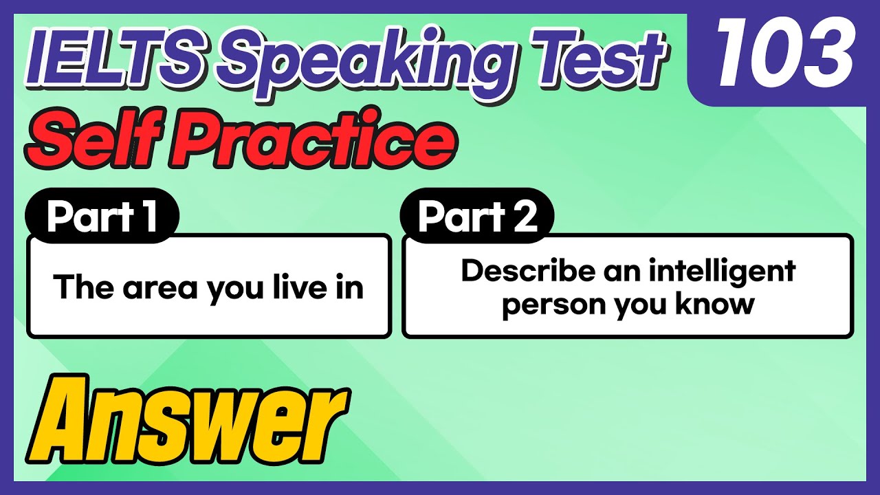 IELTS Speaking Test questions 103 - Sample Answer - YouTube