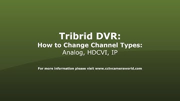Tribrid DVR: How to Change Channel Type; Analog, HDCVI, IP