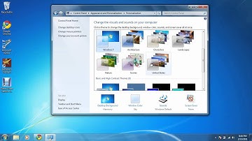 How to change theme and background on Windows 7