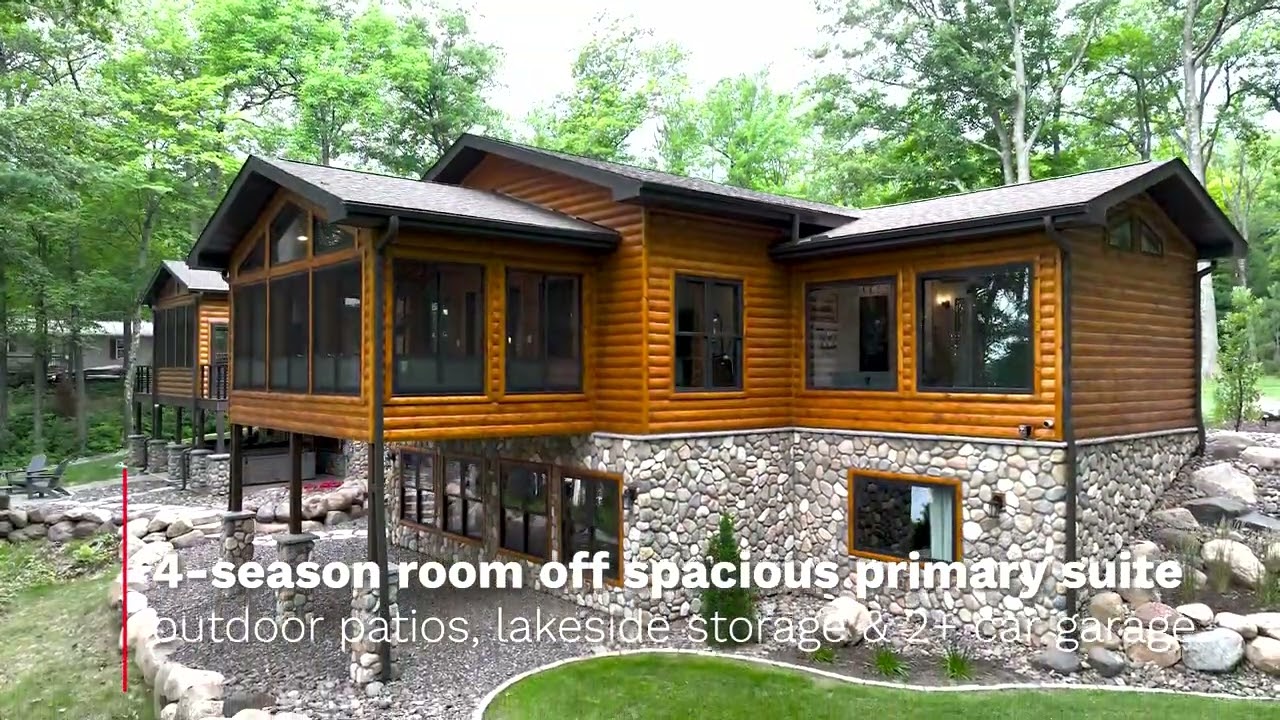 Luxury Lakefront Home Tour $2,499,999, 15648W Victory Heights Circle, Stone Lake WI