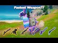 Which Weapon is the Fastest for Eliminating a Loot Llama?? - Fortnite Experiments