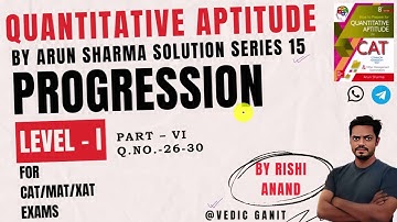#Progression_series part 6 Quantitative Aptitude by Arun Sharma Solution Series 5 (#cat_mat )