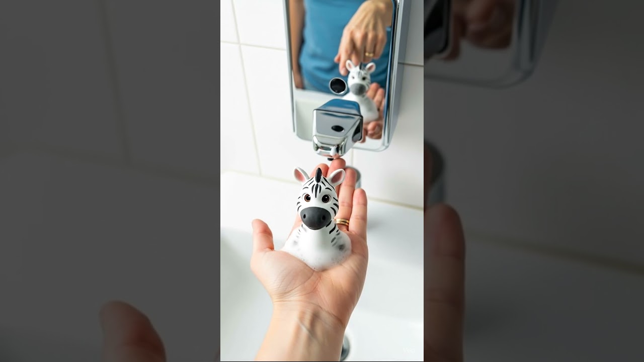 Surreal Soap Dispenser Trick | Foam Transforms into a Cute Zebra 🦓