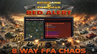 Command and Conquer Red Alert Remastered 8 Way FFA Chaos 