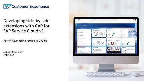 Part 6 - Connecting service to C4C v1