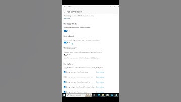 How to turn  0n and off device portal in windows 10