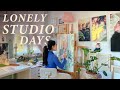 Thoughts about a Clear Mind 🌞 Oil Painting and Drawing with Polychromos at Home 🍂 Cozy Art Vlog
