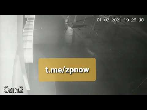 В Запорожье маршрутка врезалась в столб: в соцсетях опубликовали запись с моментом столкновения
