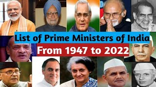 List of Prime Ministers of India (1947-2022)/भारतीय प्रधानमंत्रियों की सूची#Theknowledgeocean#gk