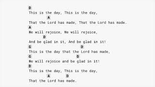 This is the Day, That the Lord has made (NO CAPO - guitar chords)