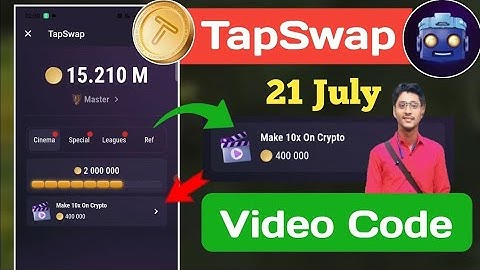 Tapswap Bitcion Integration Code | Bitcion Integration Code | Tapswap Video Code Today 21 July