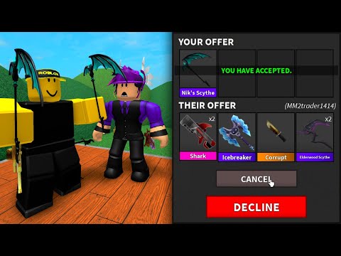 Tradeing all my knifes and guns in murder mystery two for gems. In pet  simulator x : r/crosstradingroblox