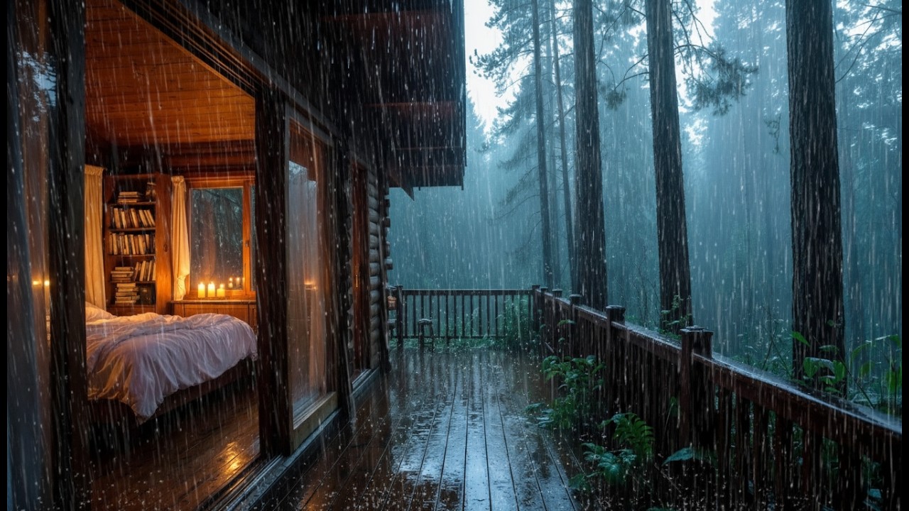 Best Rain Sounds 🌧️ Cozy Forest Cabin Rain For Deep Sleep | The Daily ...