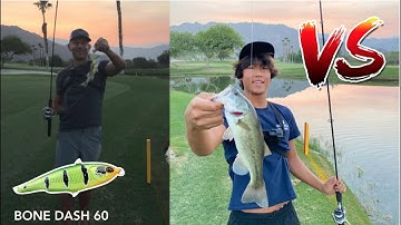 Dad vs Son Bass Fishing Challenge on Bone Dash 60s!