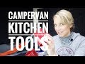 Kitchen Tools for the Pleasure Way Ascent Campervan.