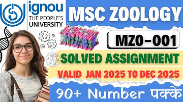😲IGNOU MSC ZOOLOGY || MZO-001 SOLVED ASSIGNMENT 2025 💯 #video #msczoology #education #ignou #like