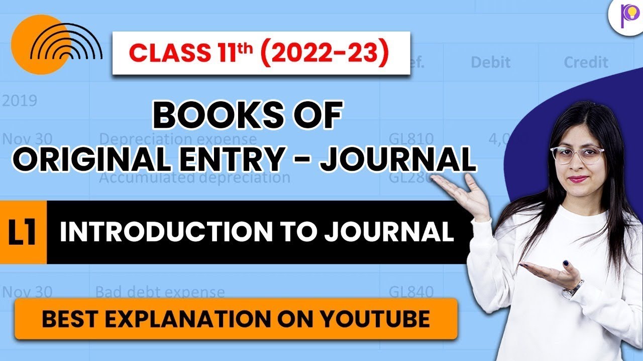 Class 11 Accountancy Books of Original Entry Journal L1