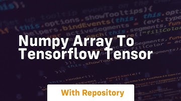 numpy array to tensorflow tensor
